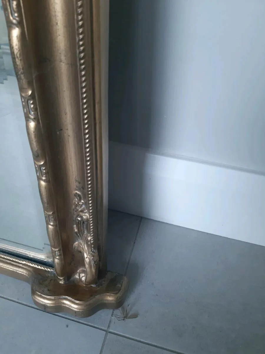 Gilded overmantel mirror - Image 4