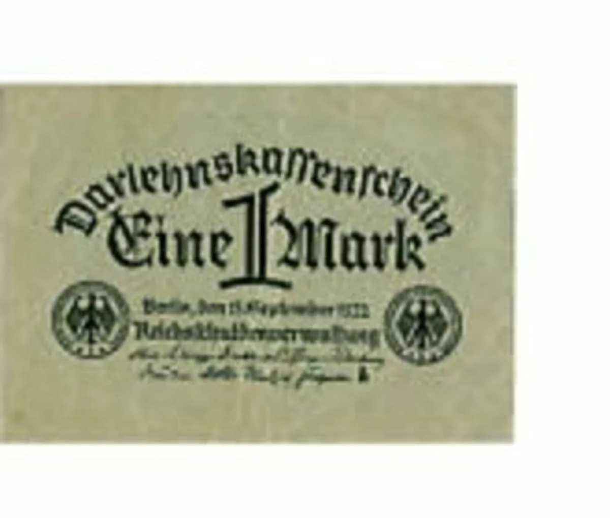 Rare 1922 German Banknote Eine (1) Mark