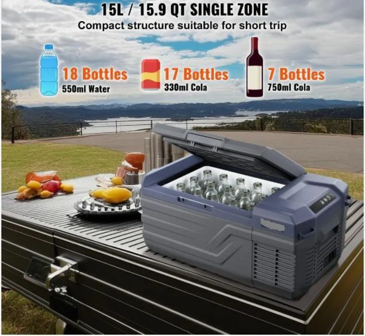 Portable Car Refrigerator Freezer Compressor 15 L - Image 2