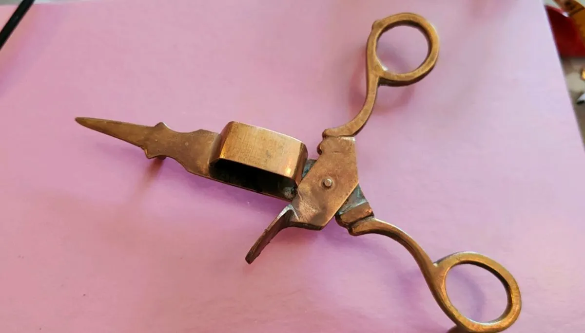Vintage brass candle snuffer - Image 1