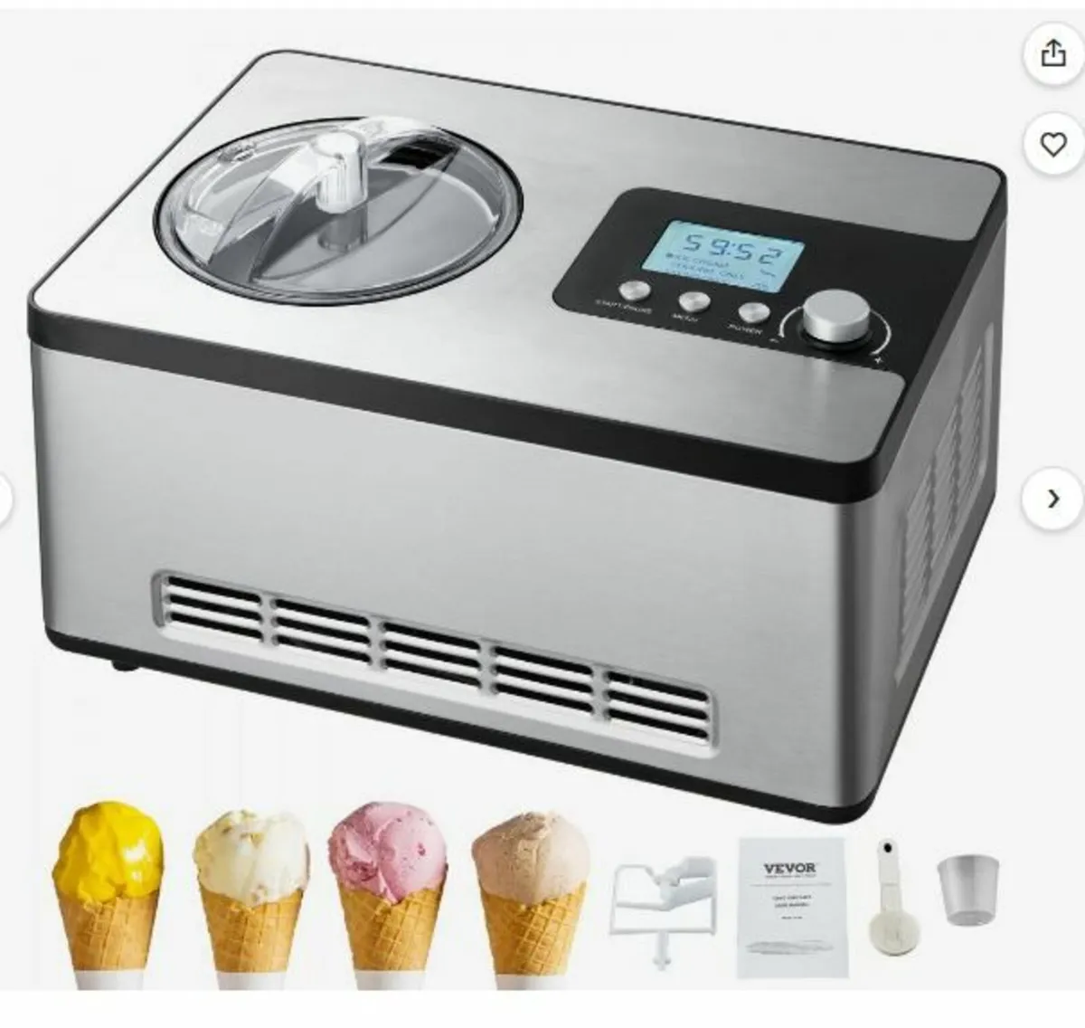 2 Quart Automatic Ice Cream Machine - Image 1