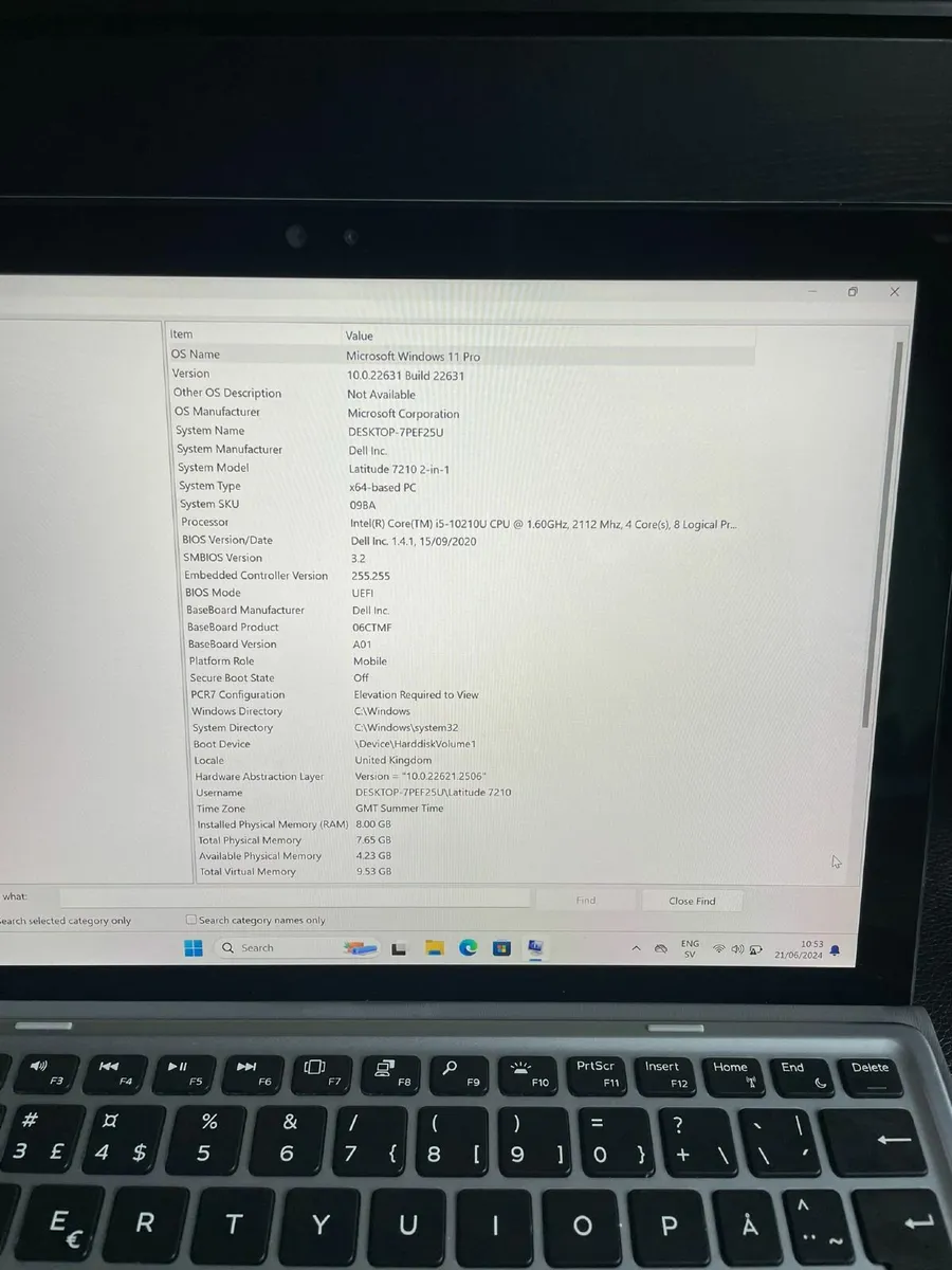 Dell Latitude 7210 2in1 Laptop i5/8GB/256SSD/FHD - Image 2