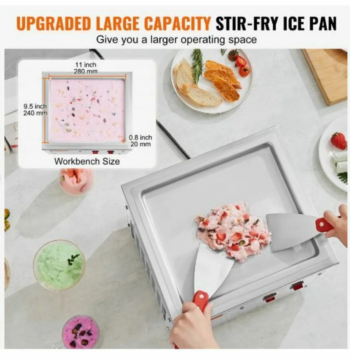 Fried Ice Cream Roll Machine Rolled Ice Cream Make - Image 2