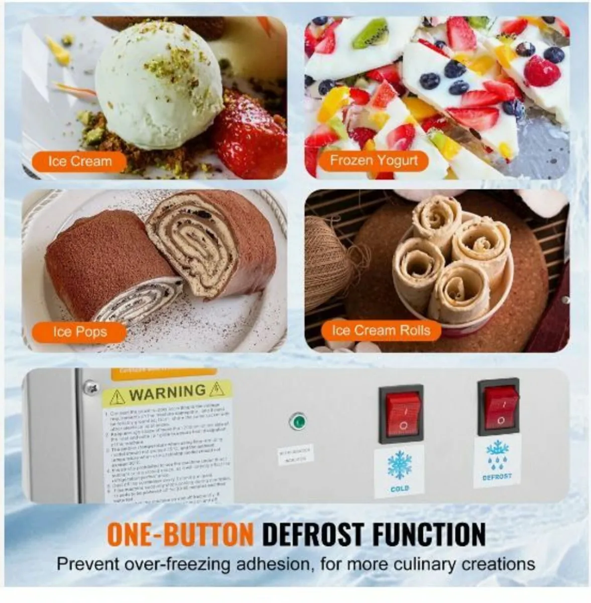 Fried Ice Cream Roll Machine Rolled Ice Cream Make - Image 4