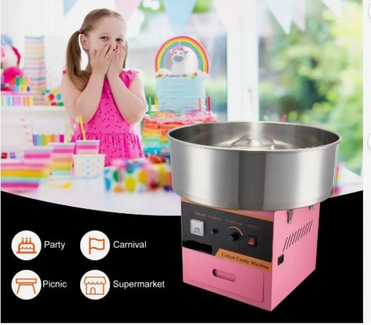 Commercial Cotton Candy Machine Sugar Floss Maker - Image 4