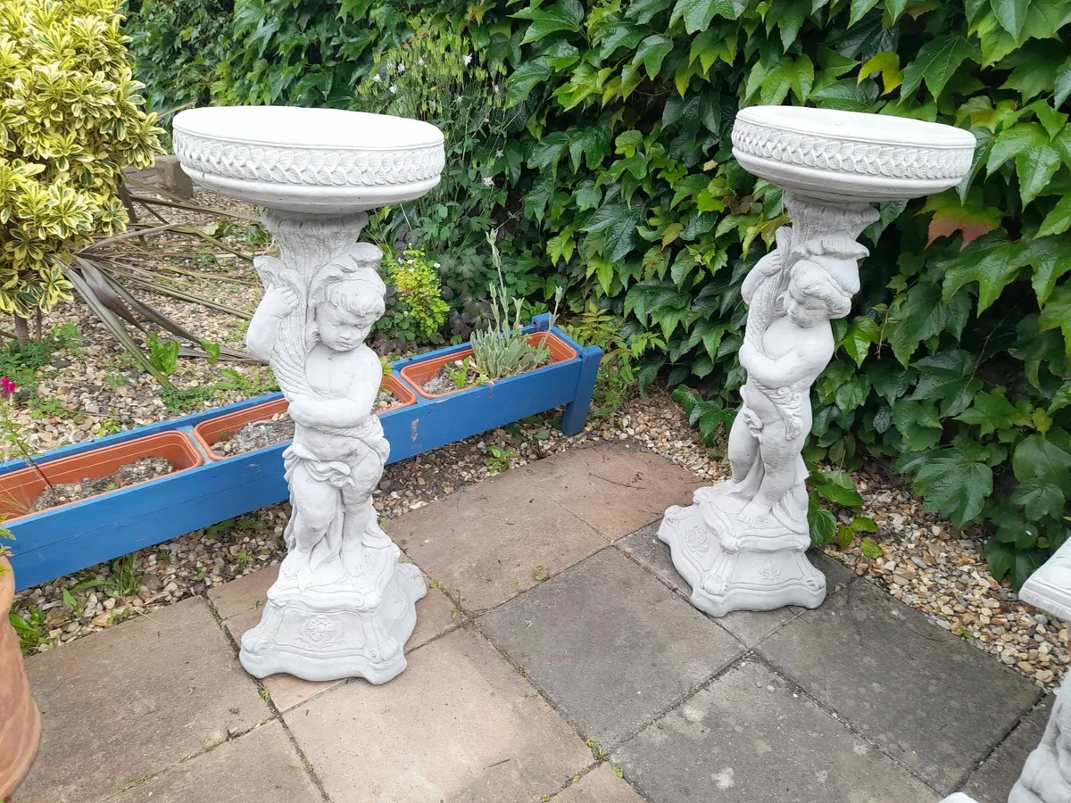 Garden Benches and Bird Baths - New - Only 85 Each - Image 2