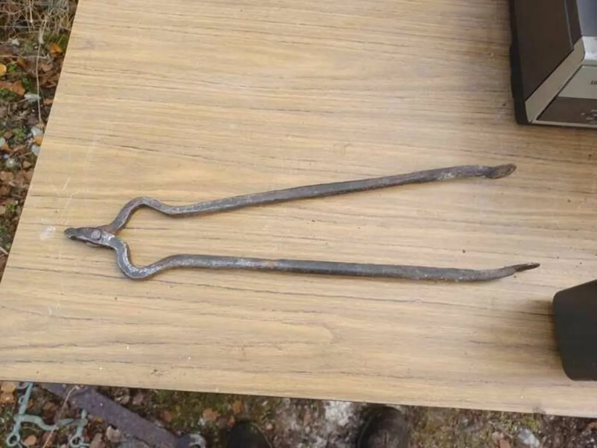 Antique fire thongs - Image 1