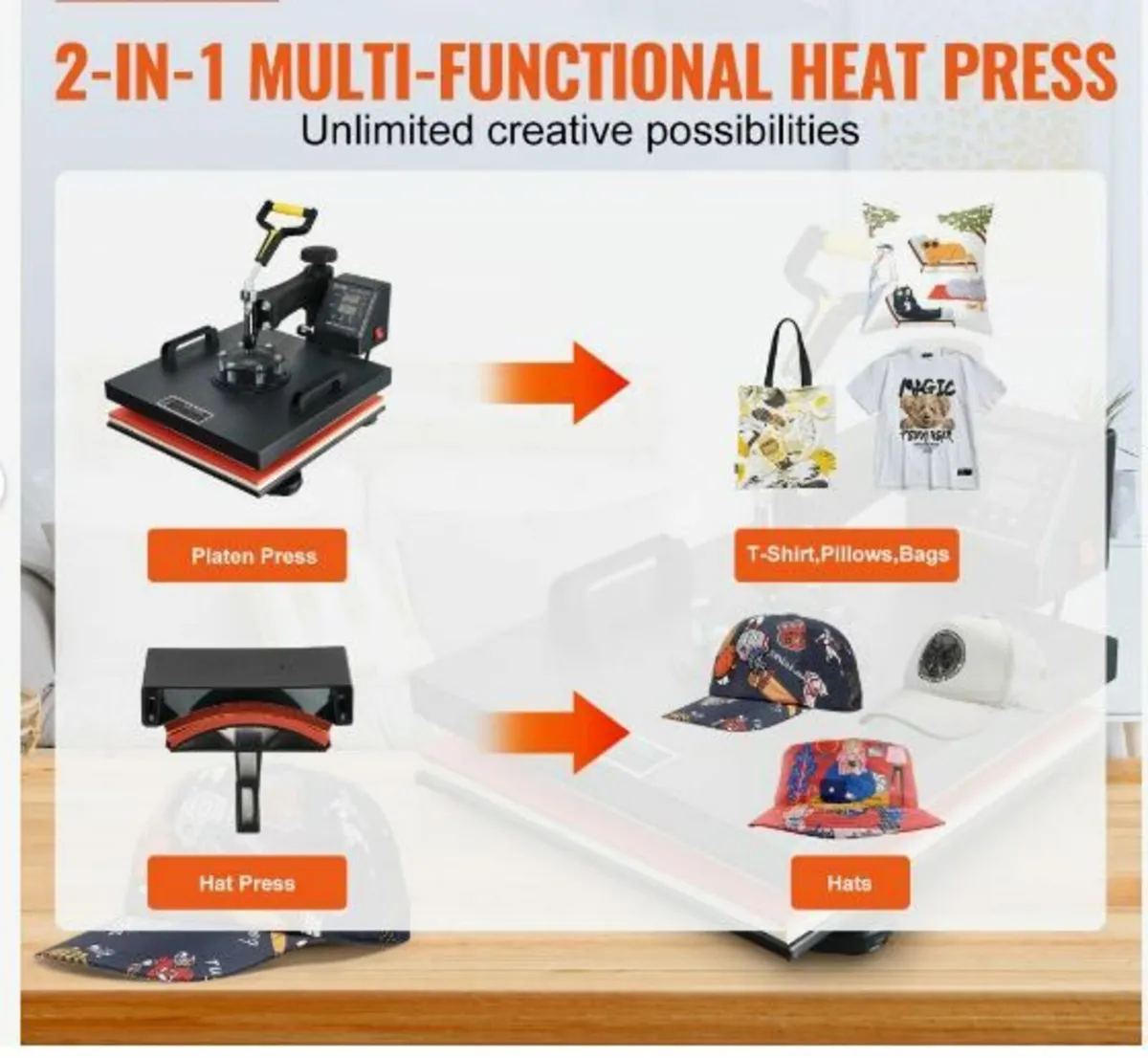 Heat Press Machine, 15x15inch / 38x38cm - Image 2