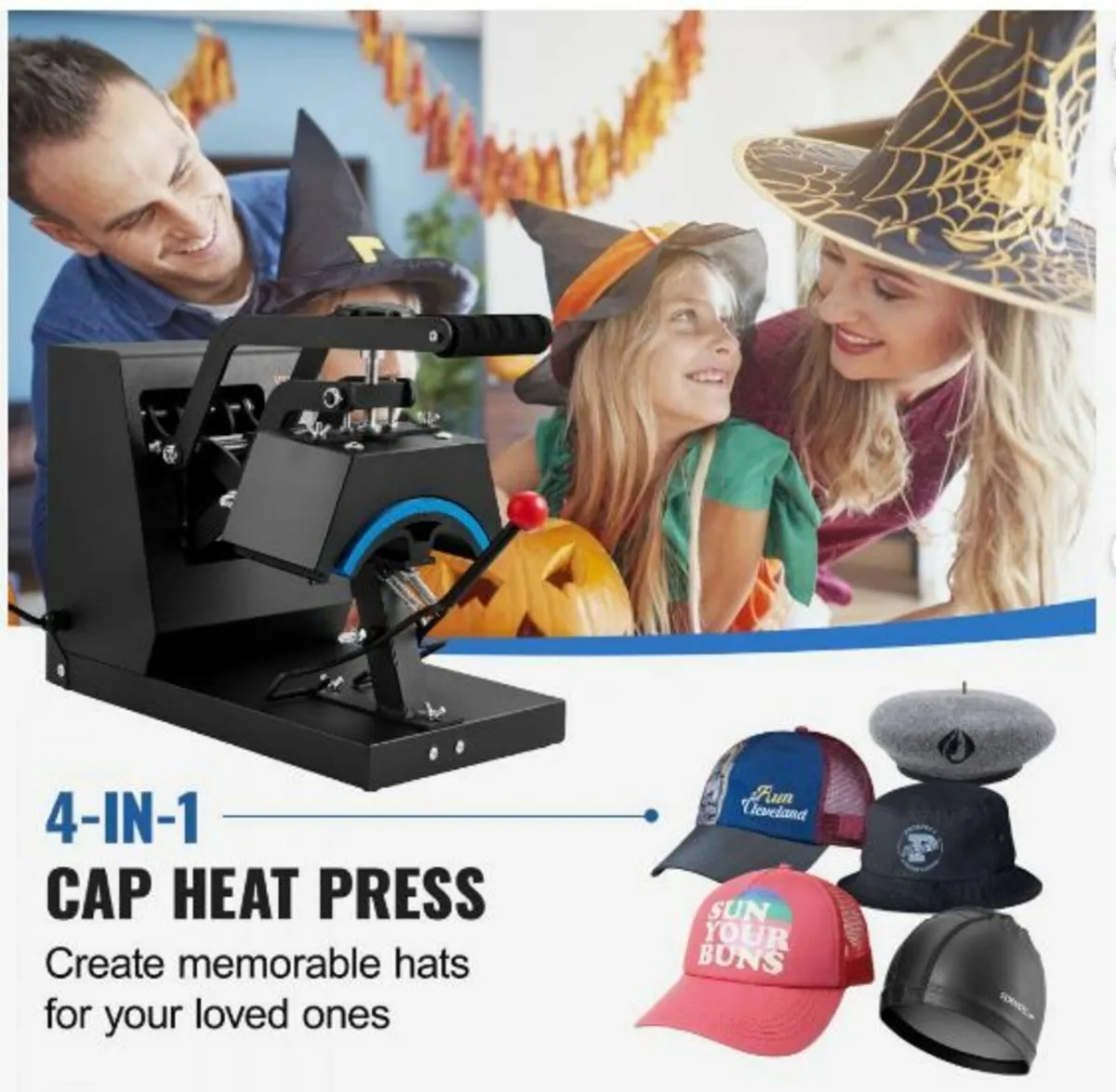 Hat Heat Press, 4-in-1 Cap Heat Press Machine - Image 3