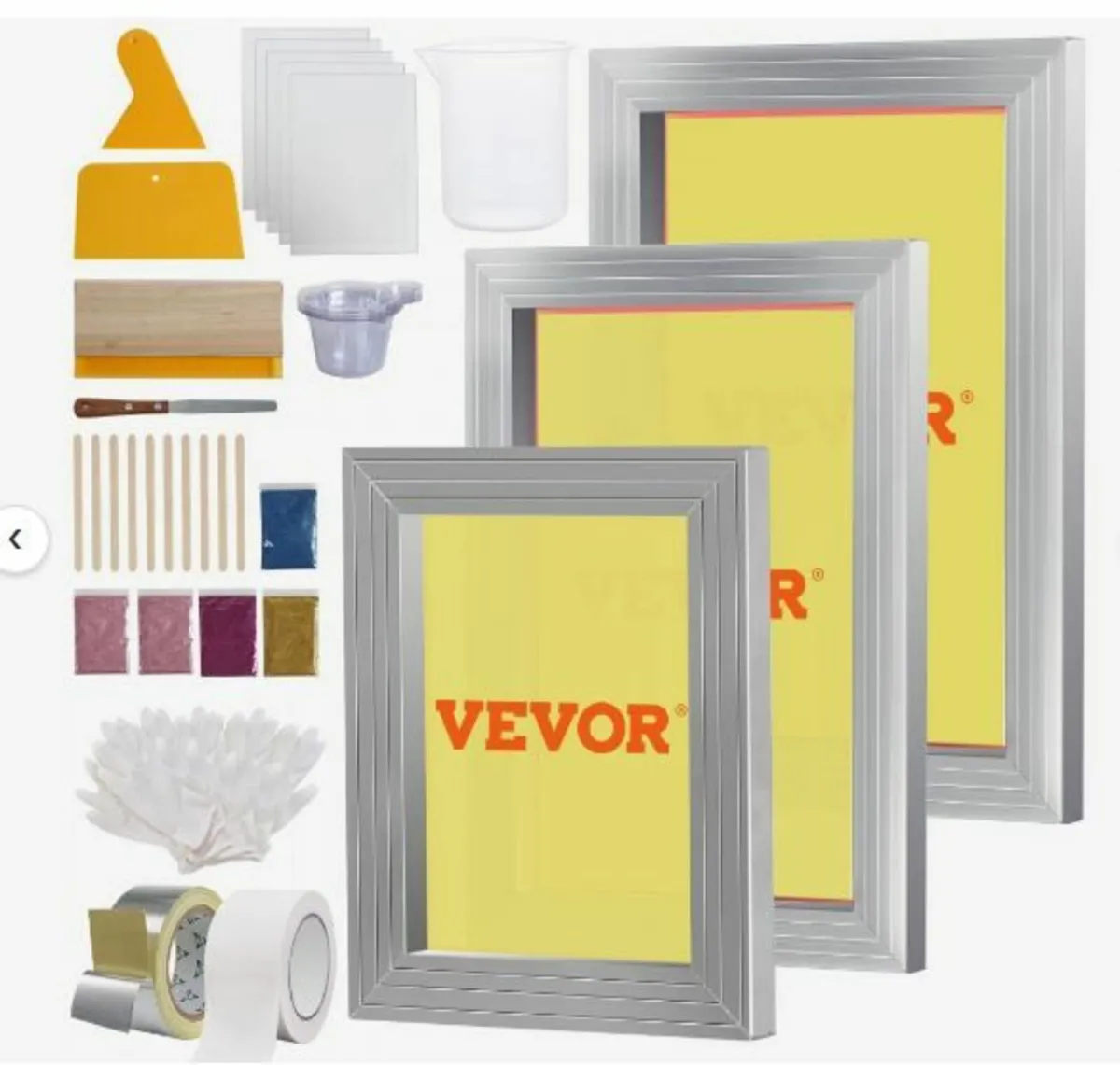 Screen Printing Kit, 3 Pieces Aluminum - Image 1