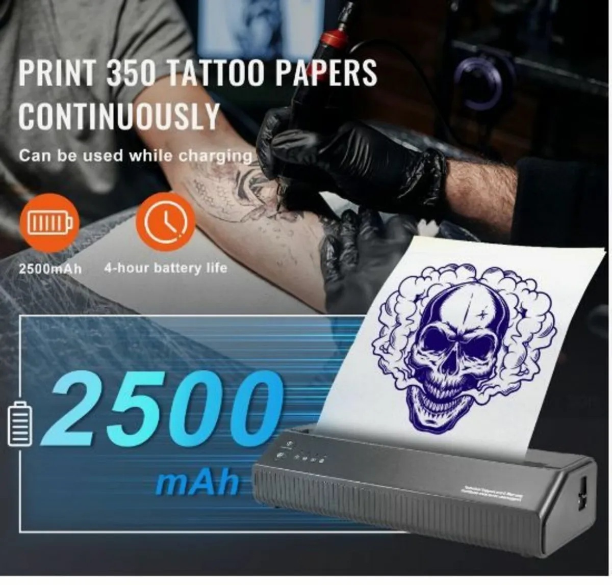 Tattoo Transfer Stencil Printer, Wireless Bluetoot - Image 4