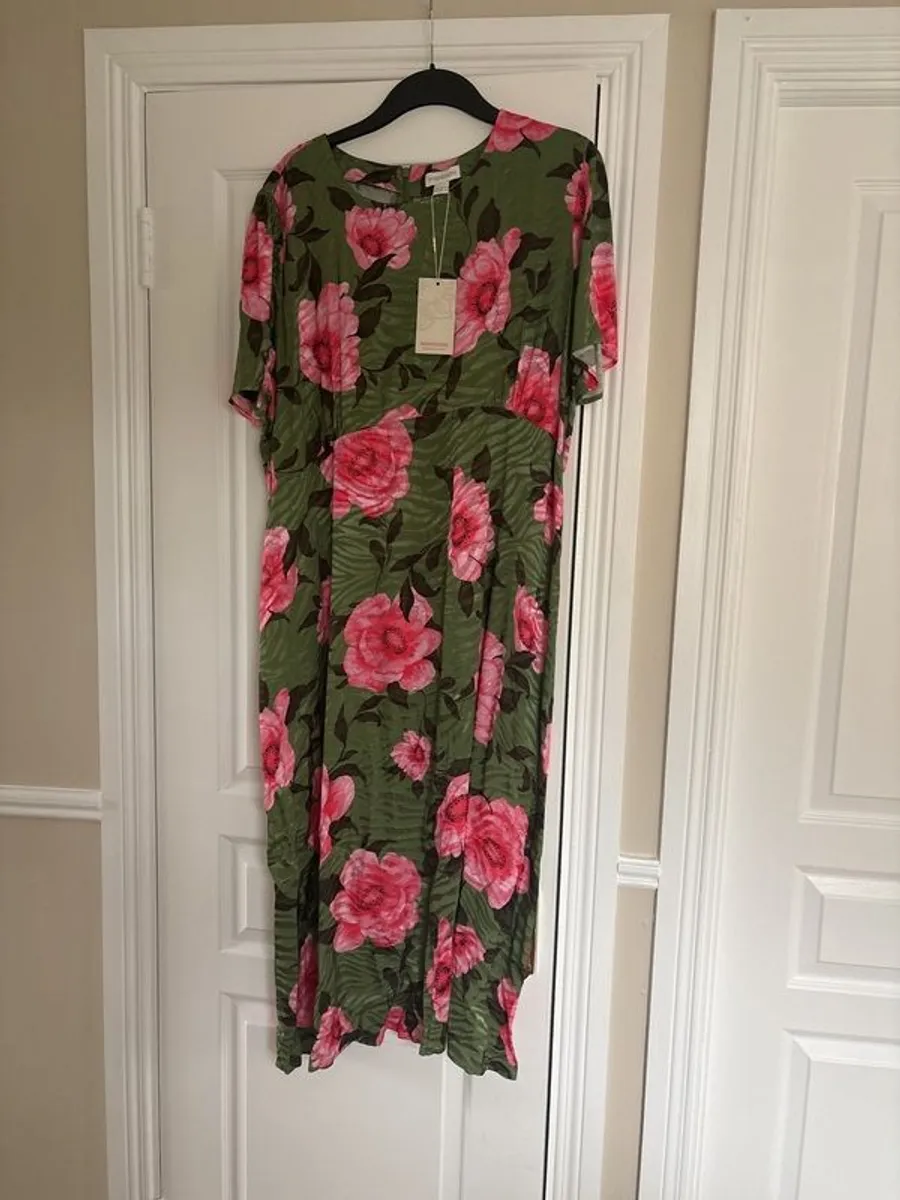 Monsoon Midi Silk Dress (Brand New with Tag) Size 22 - Image 1