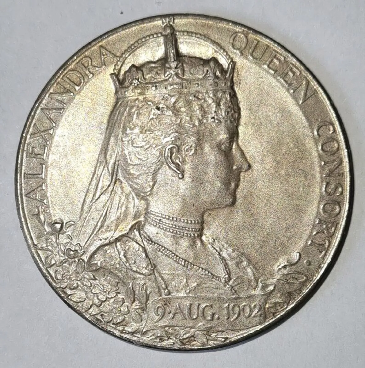 Sterling silver Medal commemorating the Coronation of Edward VII, 1902. - Image 2