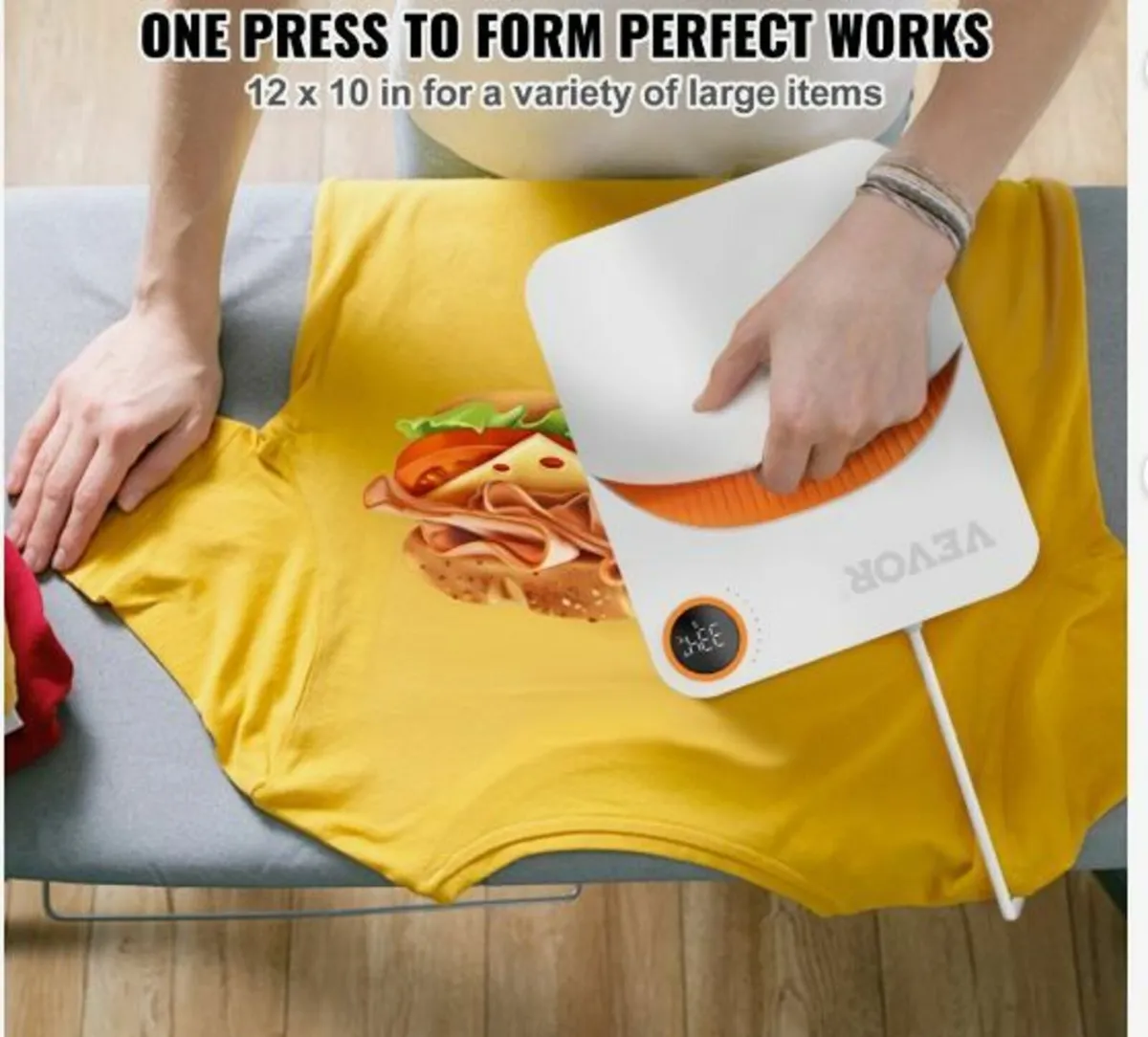 Heat Press 12 x 10 in Portable Easy Press Sublimat - Image 2