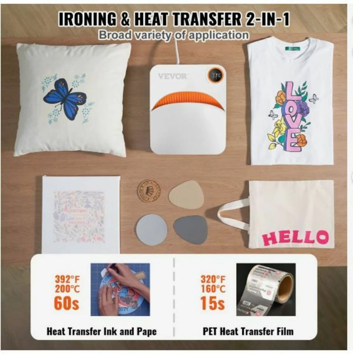 Heat Press 12 x 10 in Portable Easy Press Sublimat - Image 3