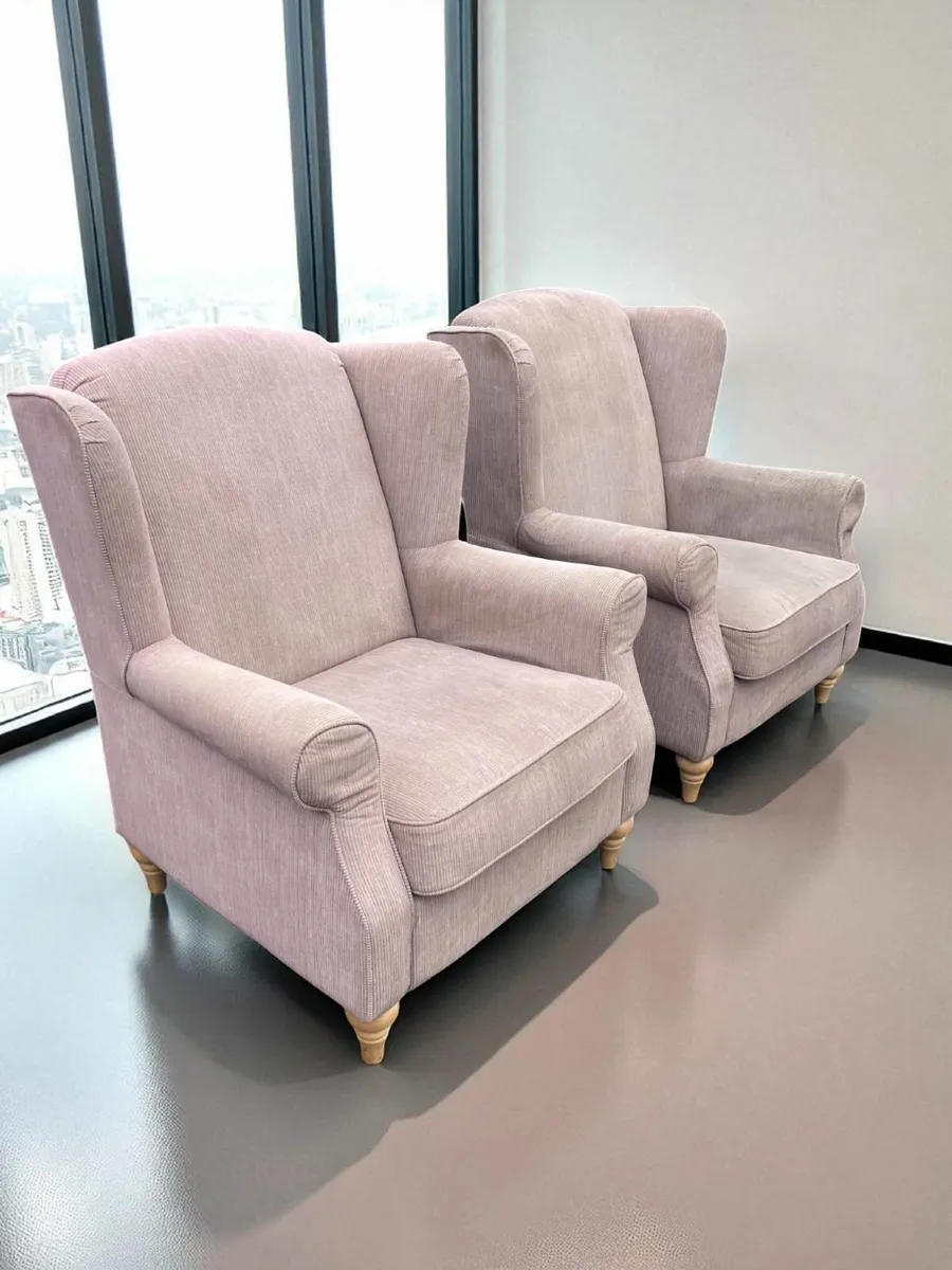 Armchairs x 2 - Wing Back - Image 1