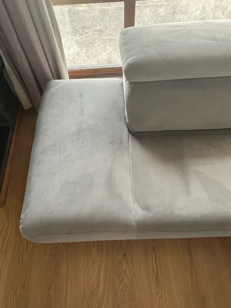 Corner sofa - grey velvet - Image 3