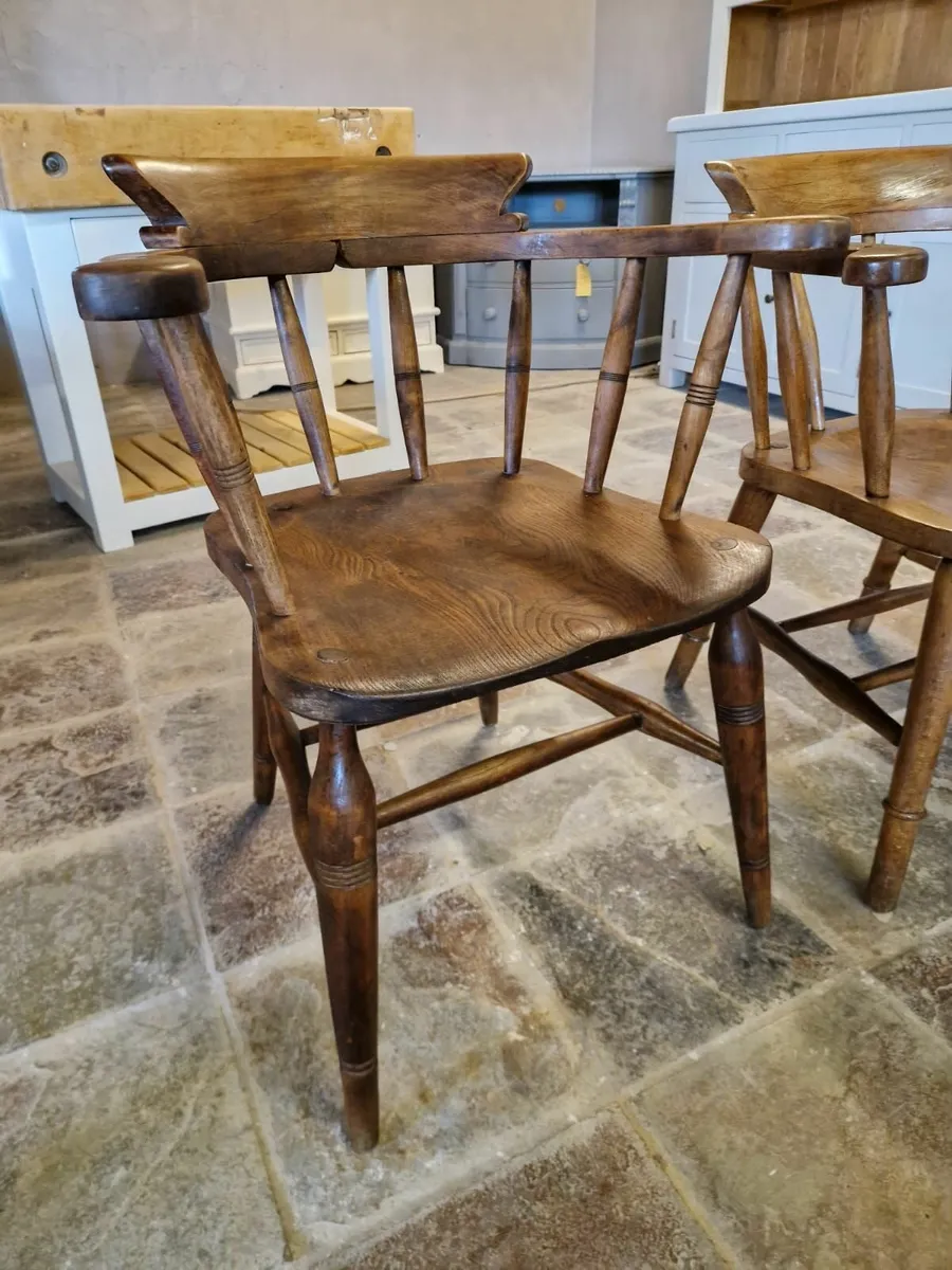 Set 4 smokers bow chairs - Image 3