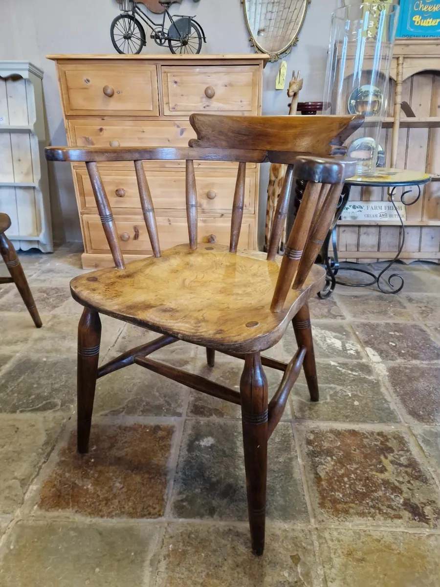 Set 4 smokers bow chairs - Image 4