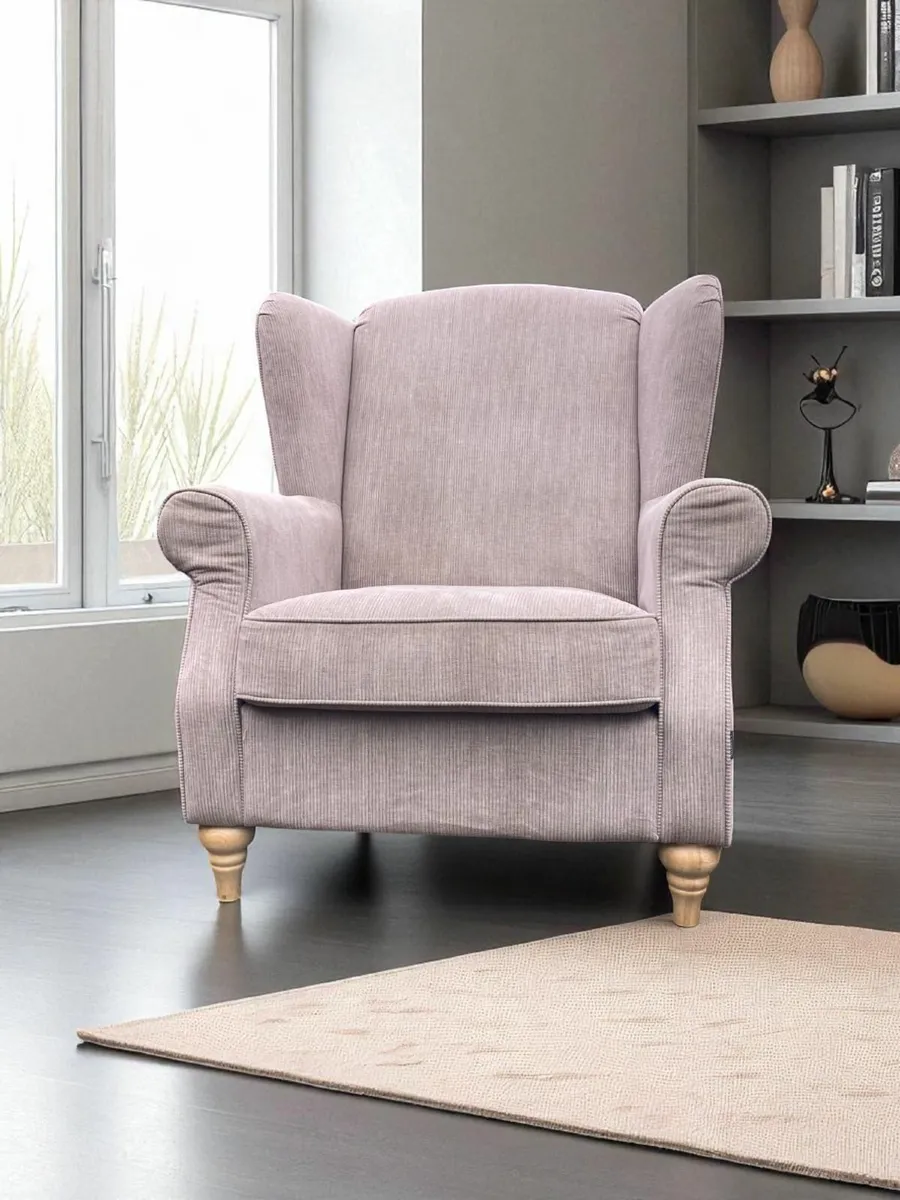 Armchairs x 2 - Wing Back - Image 3