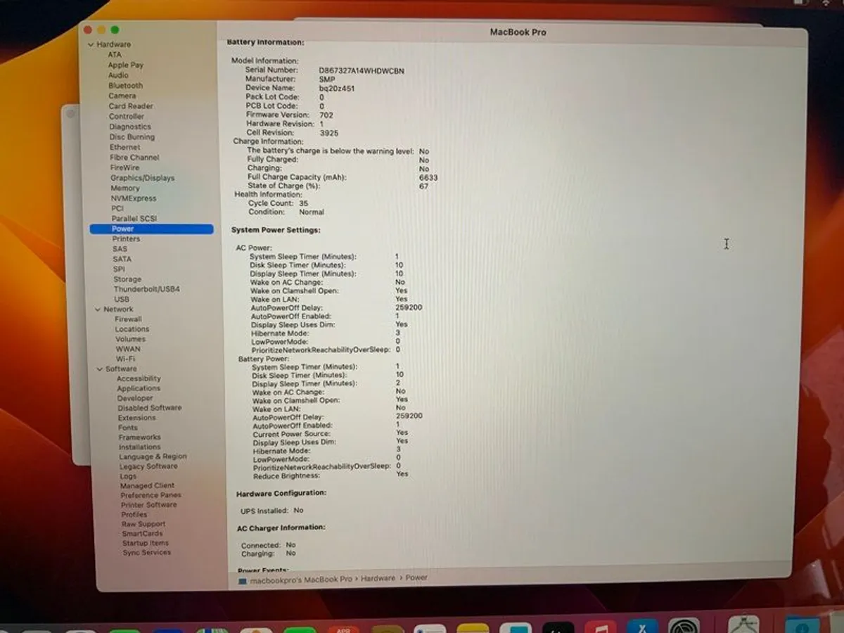 MacBook Pro 2017 A1707 2.9Gb 16GB 512GB 15in screen - Image 2