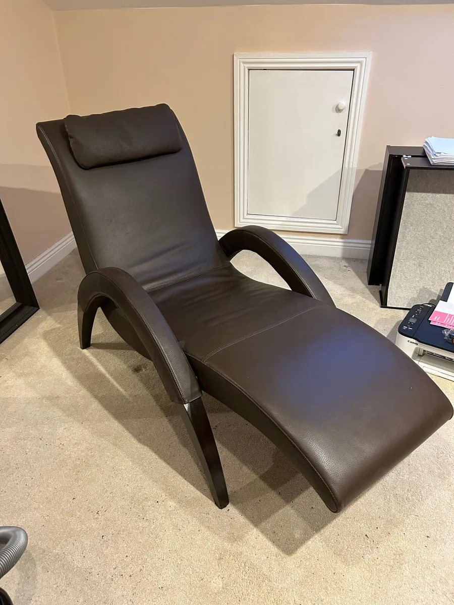 Leather Lounge Chair - Image 1