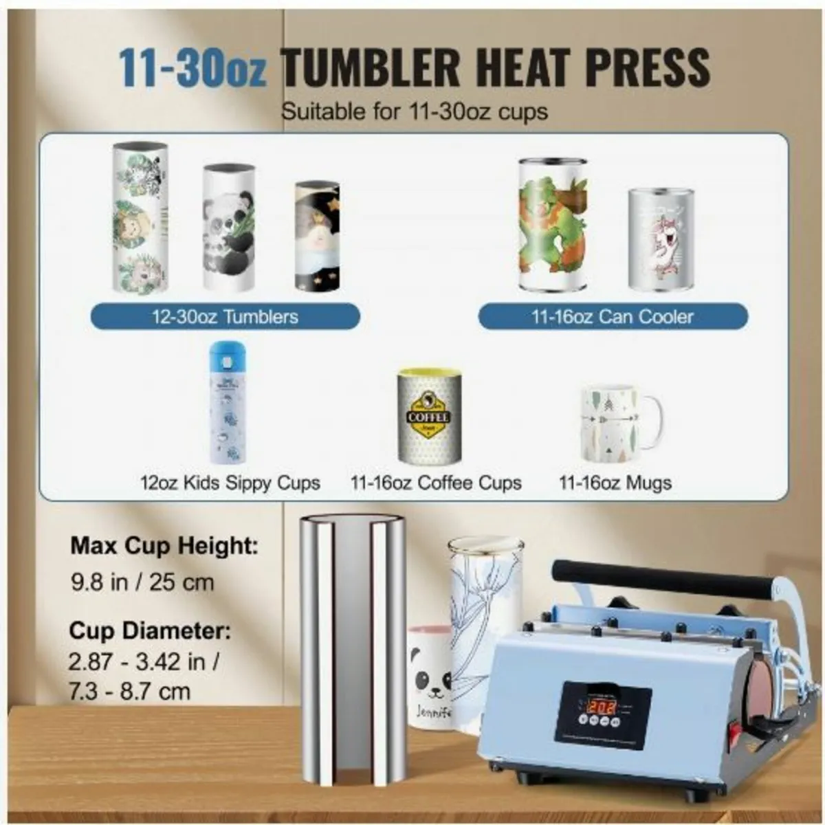 Tumbler Heat Press Machine 11-30oz Mug Press - Image 2