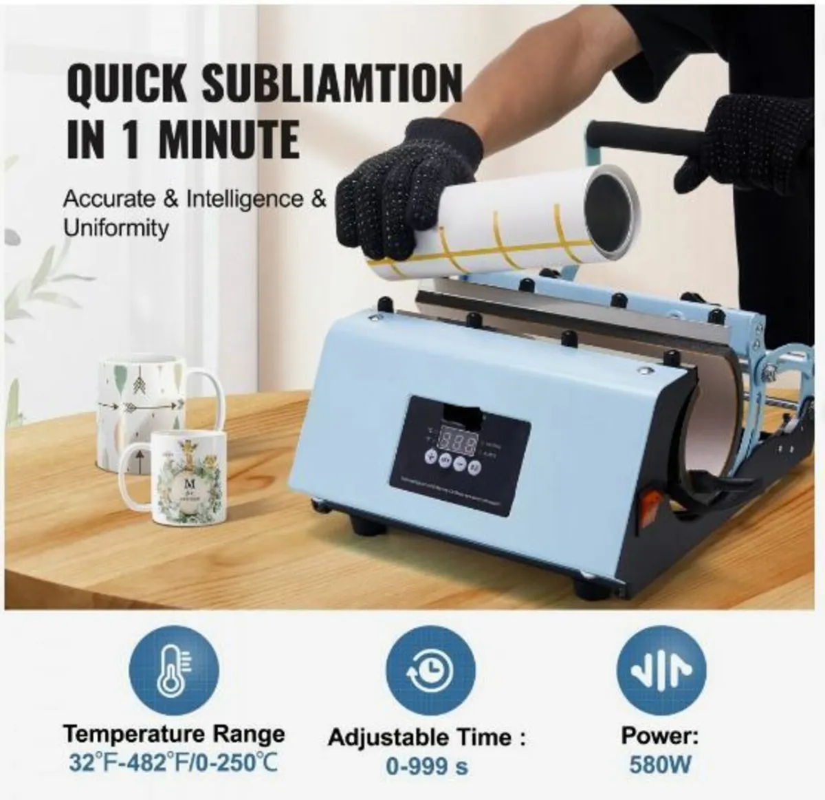 Tumbler Heat Press Machine 11-30oz Mug Press - Image 3