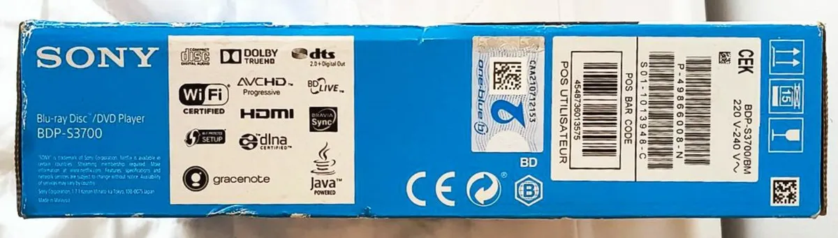 NEW ! Smart  SONY Blu-ray player BDP-S3700 - Image 4