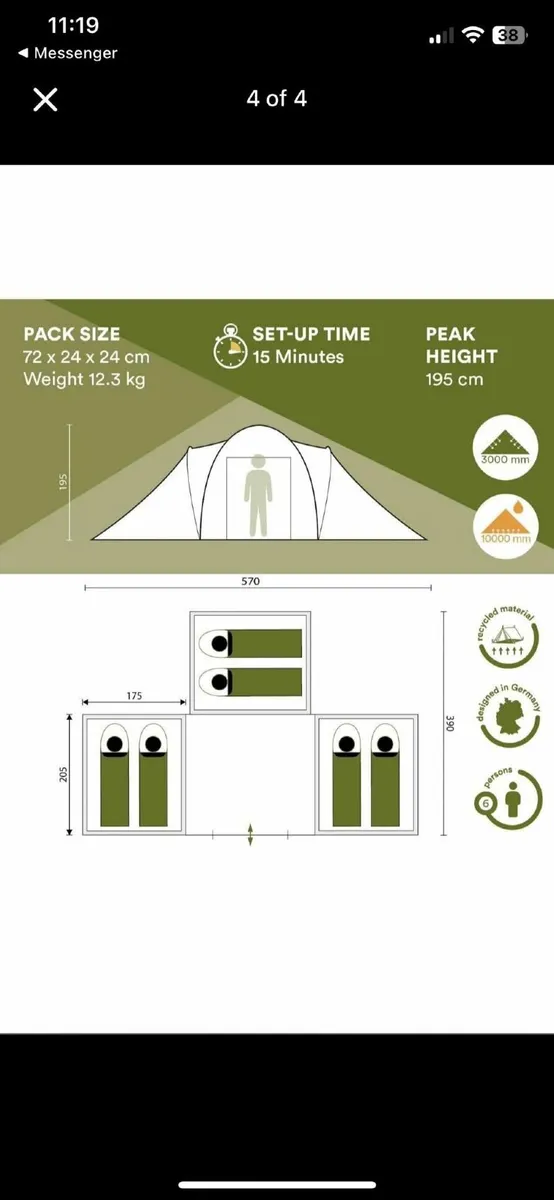 6 person tent - Image 4