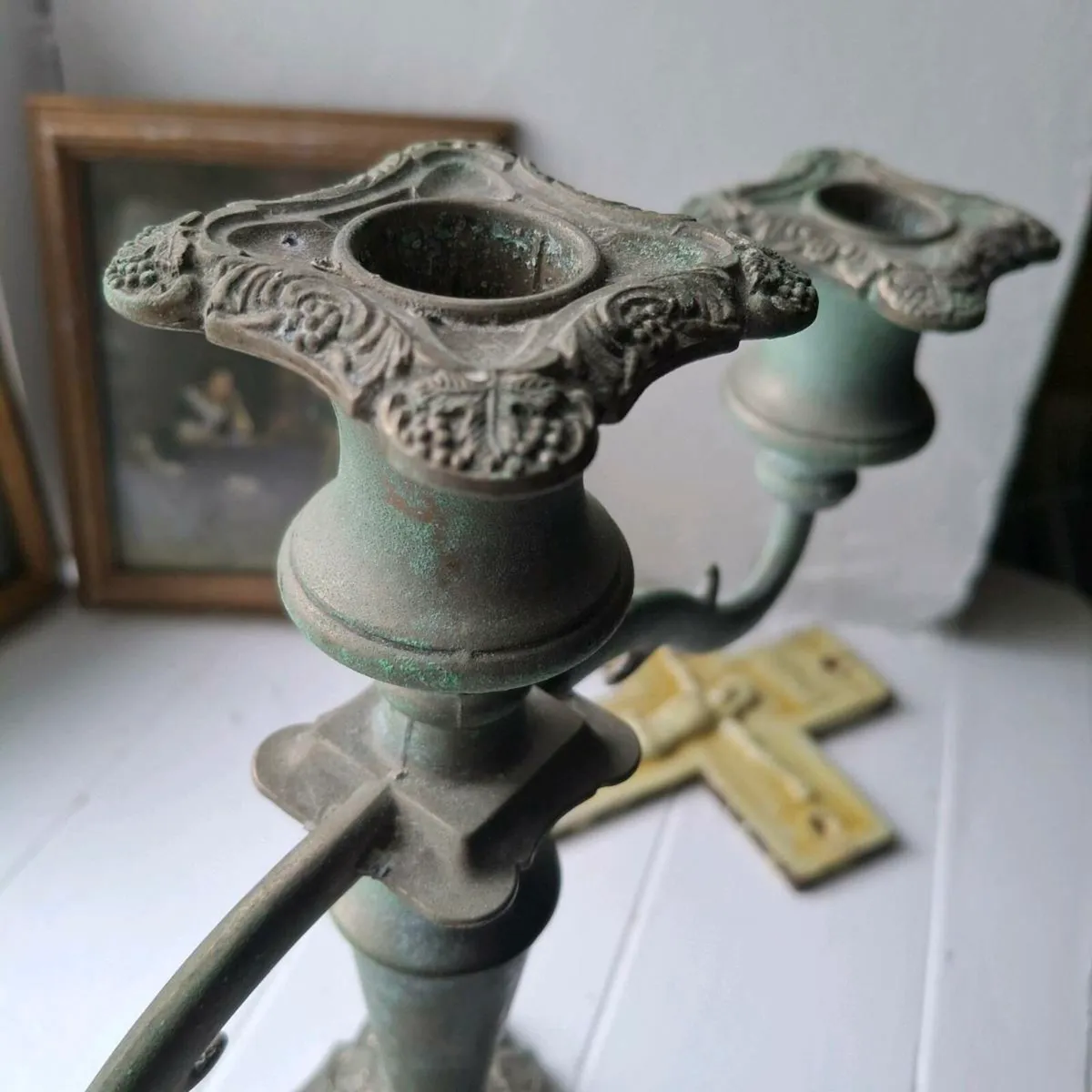 Cast Bronze Candelabra - Image 3
