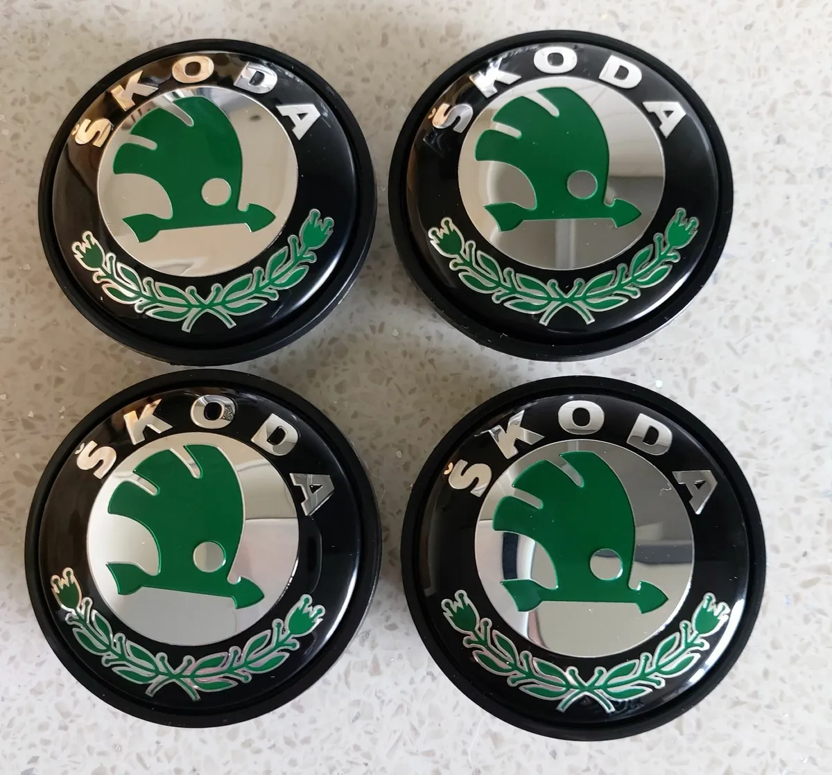 4 x Skoda Caps For VW Wheels - FREE POST - Image 1