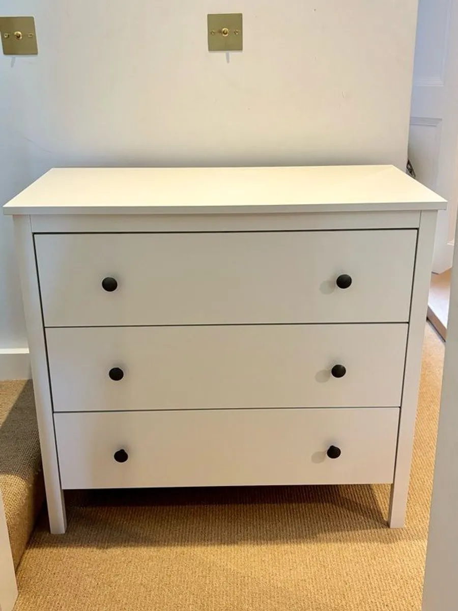 KOPPANG Chest of 3 drawers, white, 90x83 cm - Image 1