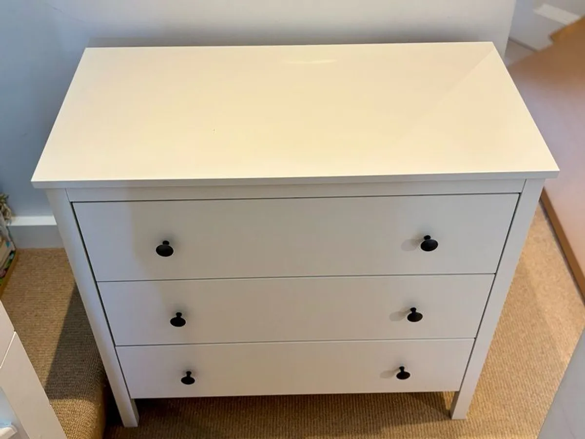 KOPPANG Chest of 3 drawers, white, 90x83 cm - Image 3