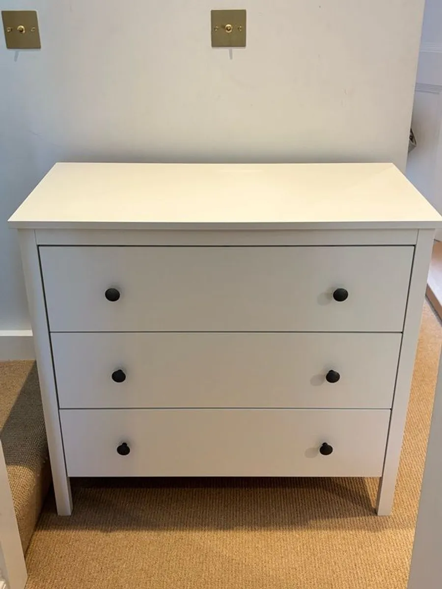 KOPPANG Chest of 3 drawers, white, 90x83 cm - Image 4