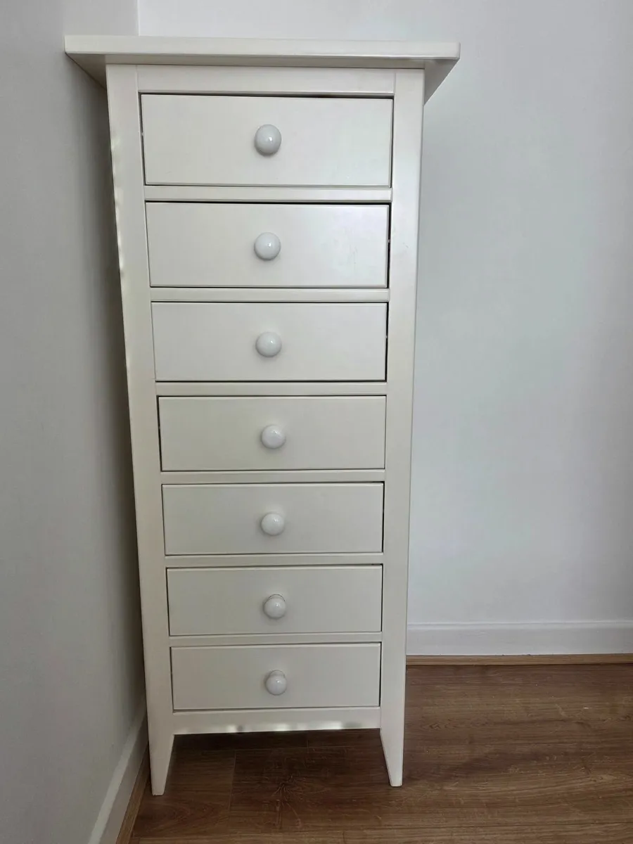 Tall Drawer Unit -Off White - Image 1