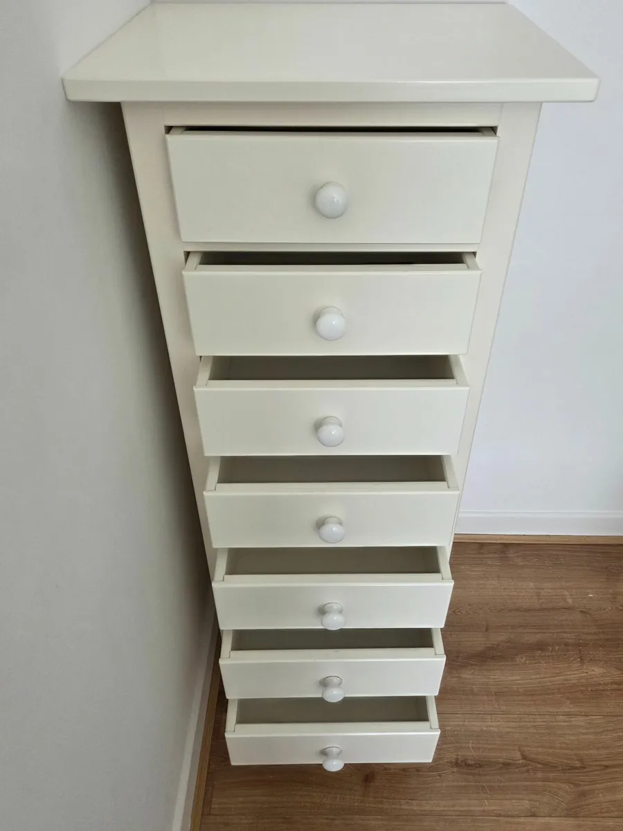 Tall Drawer Unit -Off White - Image 2