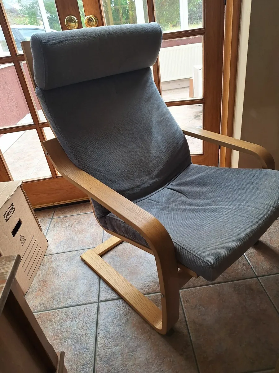 Chair and footstool - Image 1