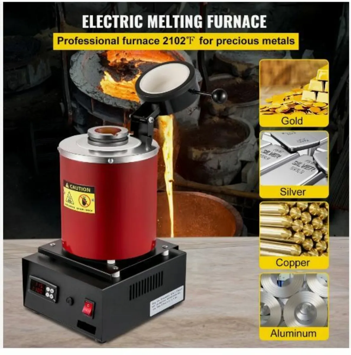 Electric Melting Furnace, 3KG Digital - Image 2