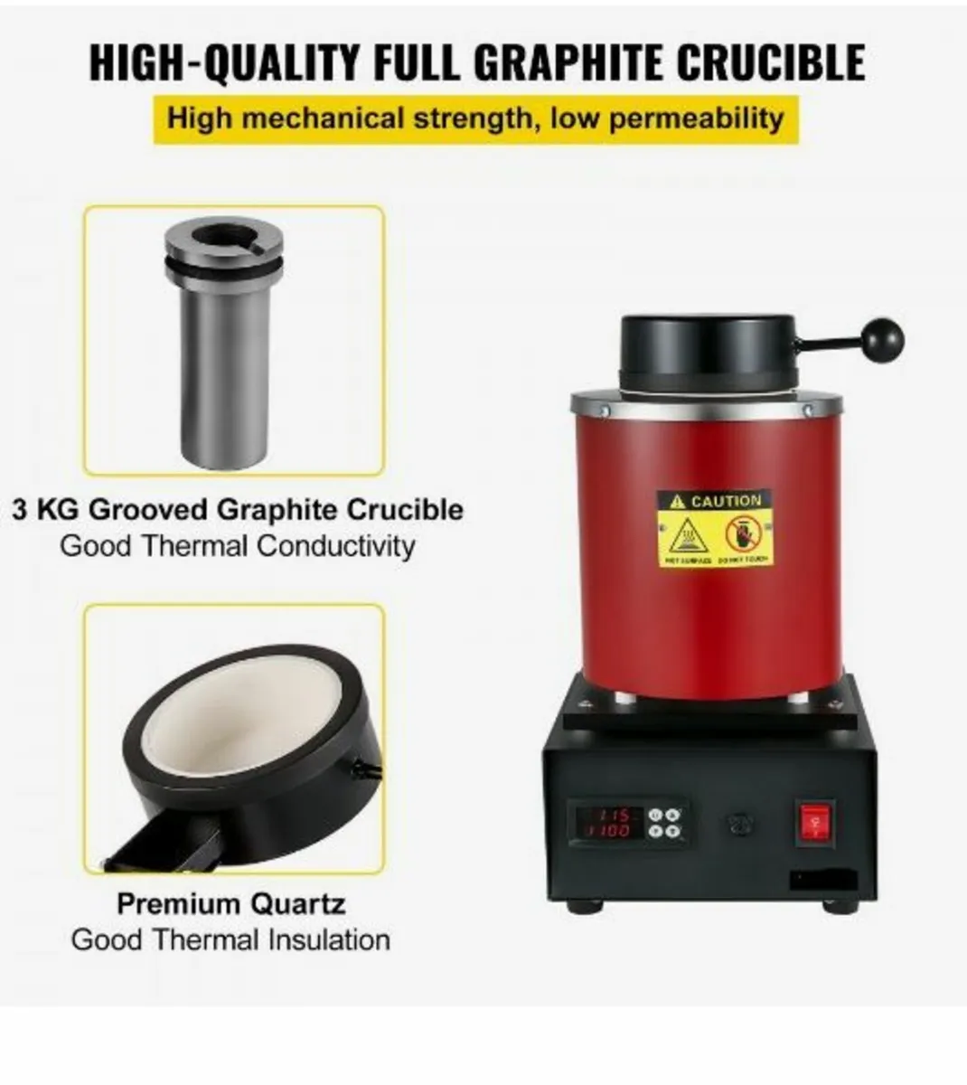 Electric Melting Furnace, 3KG Digital - Image 3