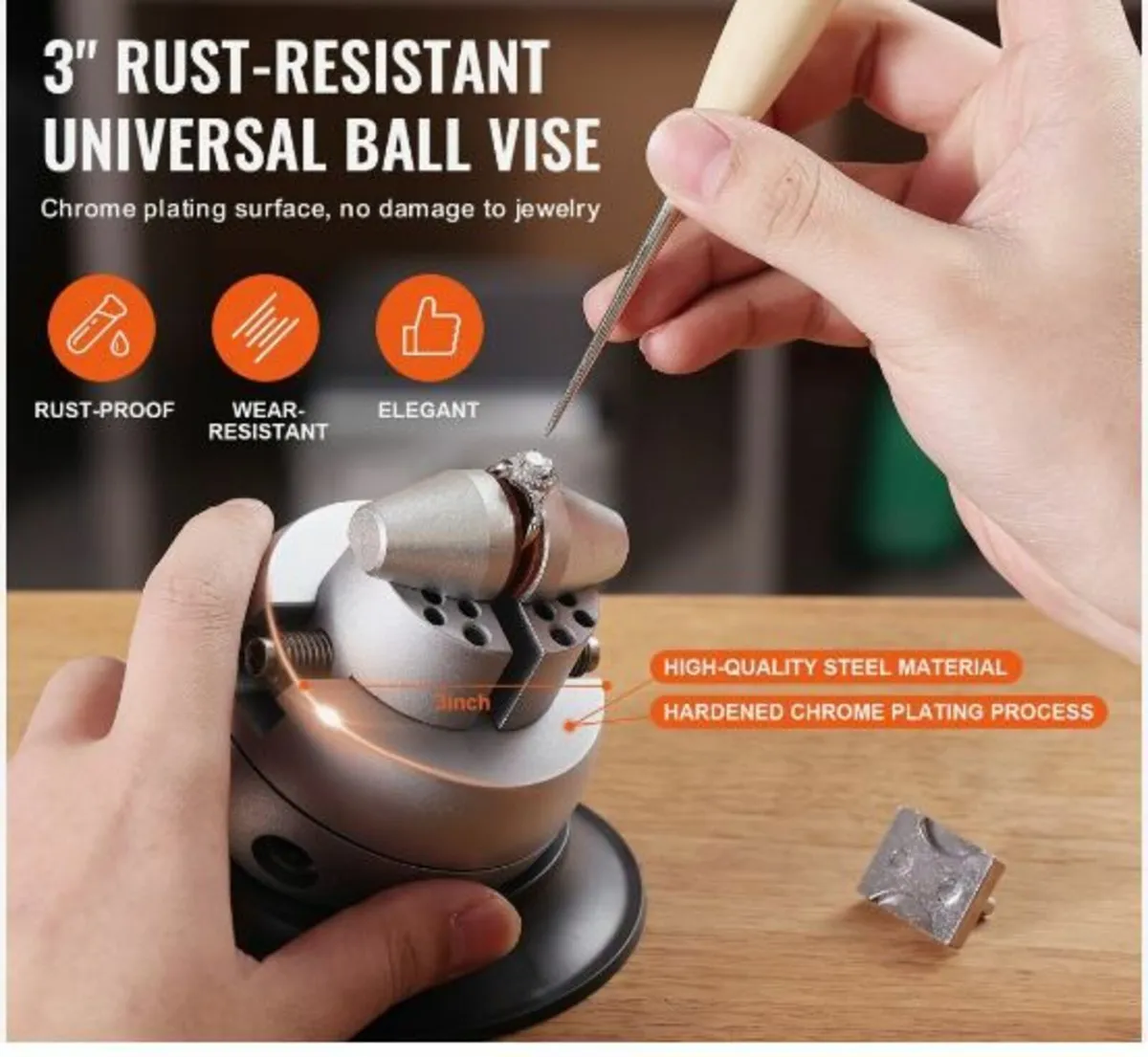 Ball Vise, 3" Engraving Setting Tool, 360° - Image 2