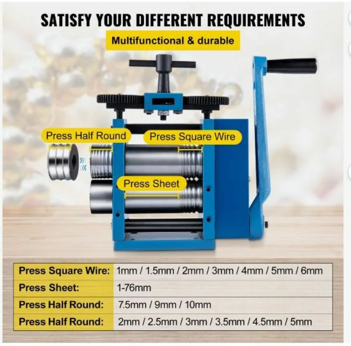Rolling Mills 3"/76mm Jewelry Rolling Mill Machin - Image 3