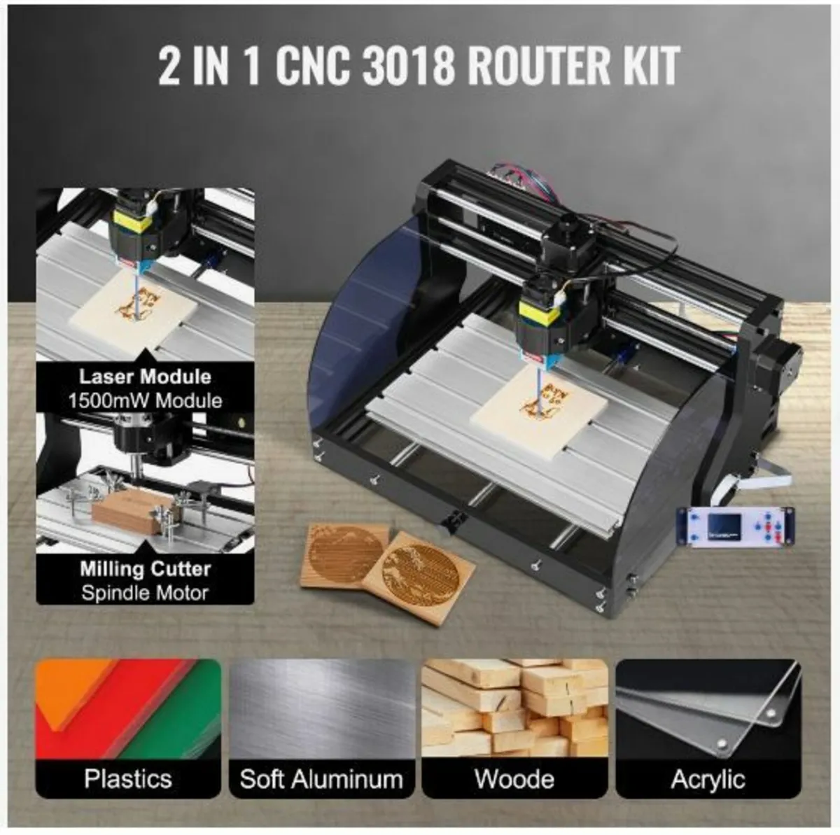 Engraving Machine 300×180×45 mm CNC Router - Image 2