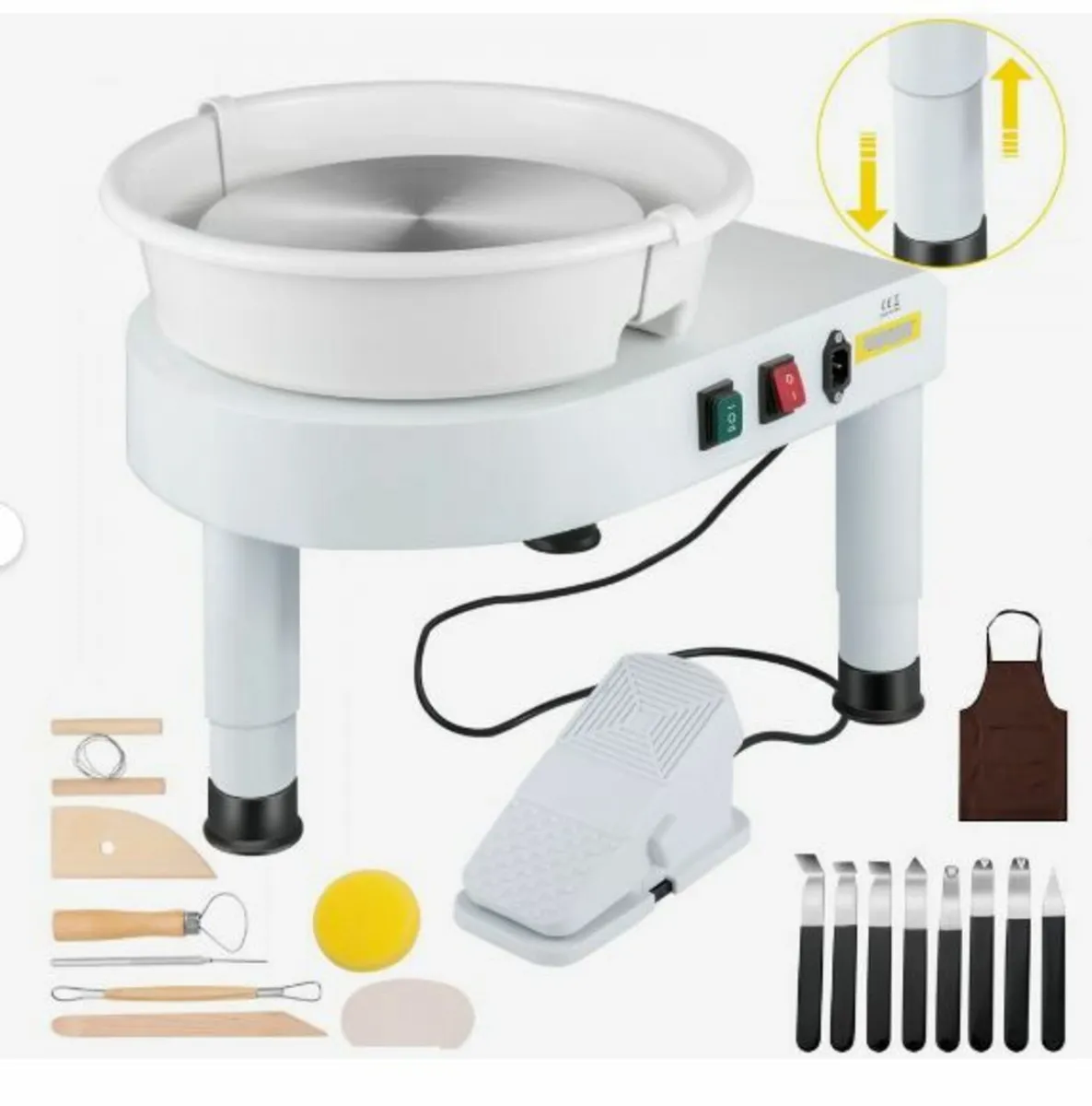 Pottery Wheel, 11in Ceramic Wheel Forming Machine - Image 1