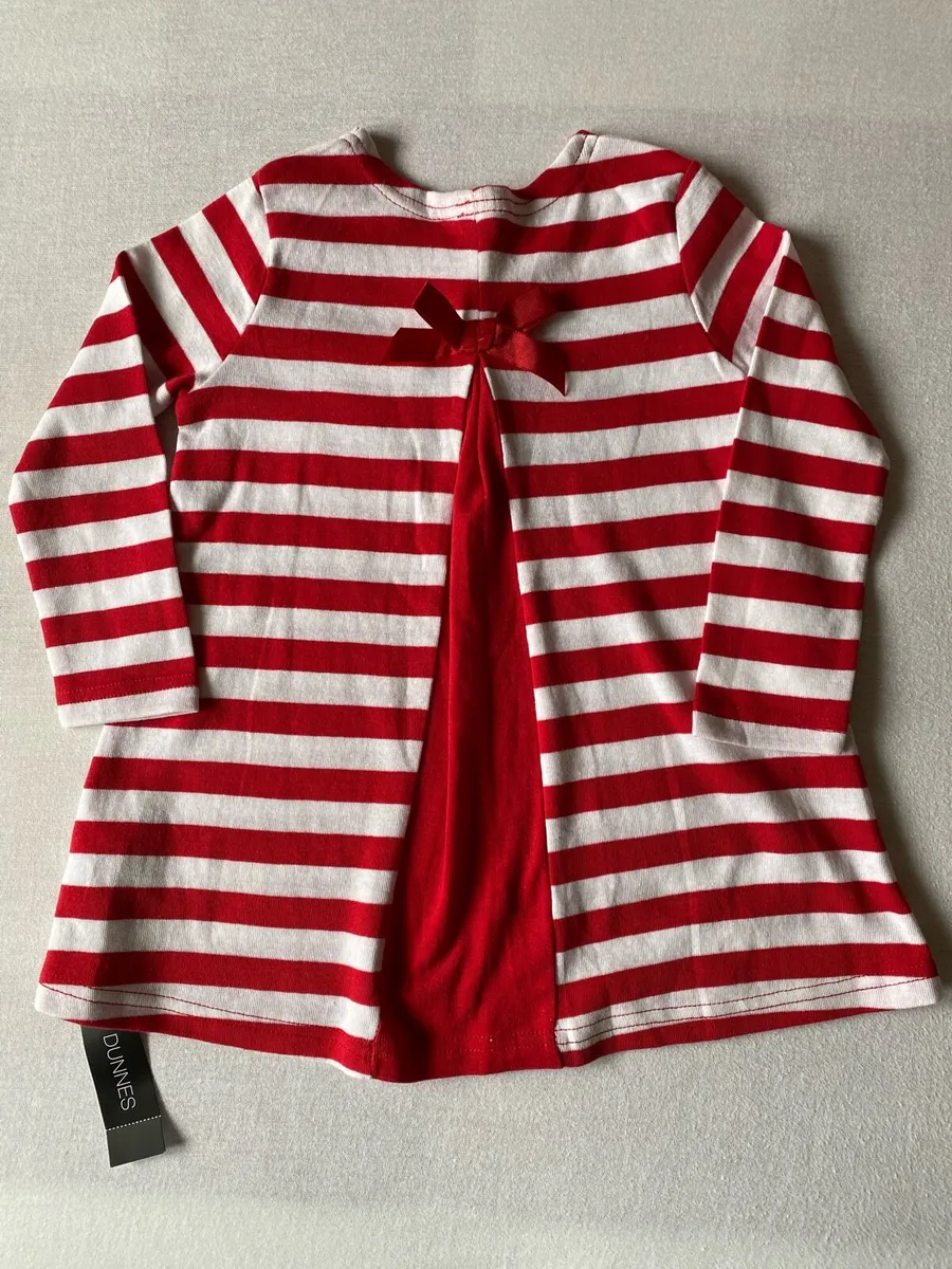 Brand new Girl’s Red Striped Bow Elegant Top - Image 4