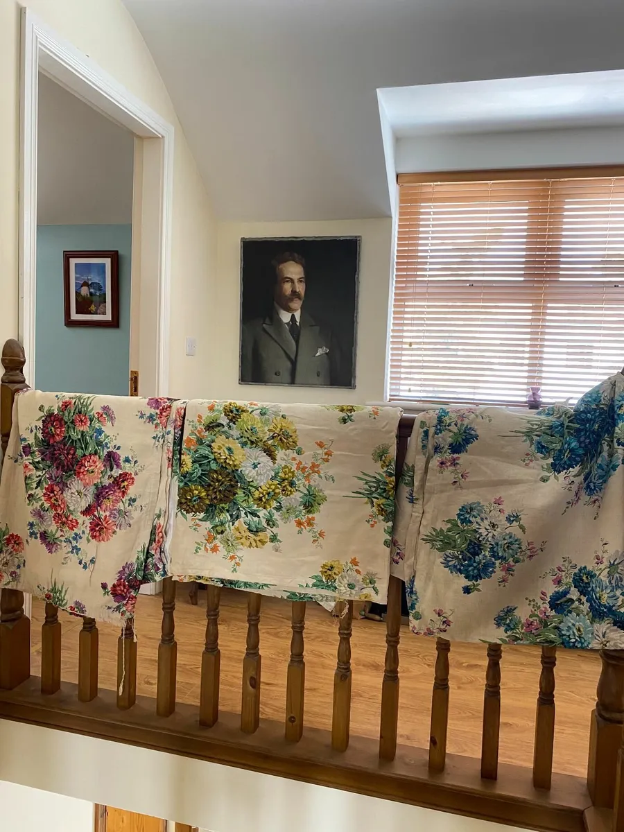 Vintage 1950s Linen Fabric Job lot *DELIVERY AVAIL - Image 2