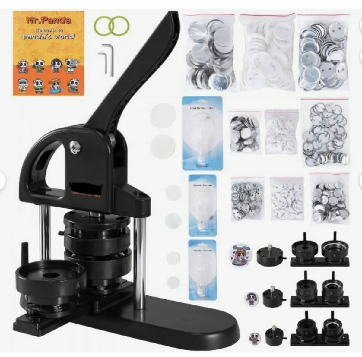 Button Maker Machine, 1/1.25/2.28 inch(25/32/58mm - Image 1