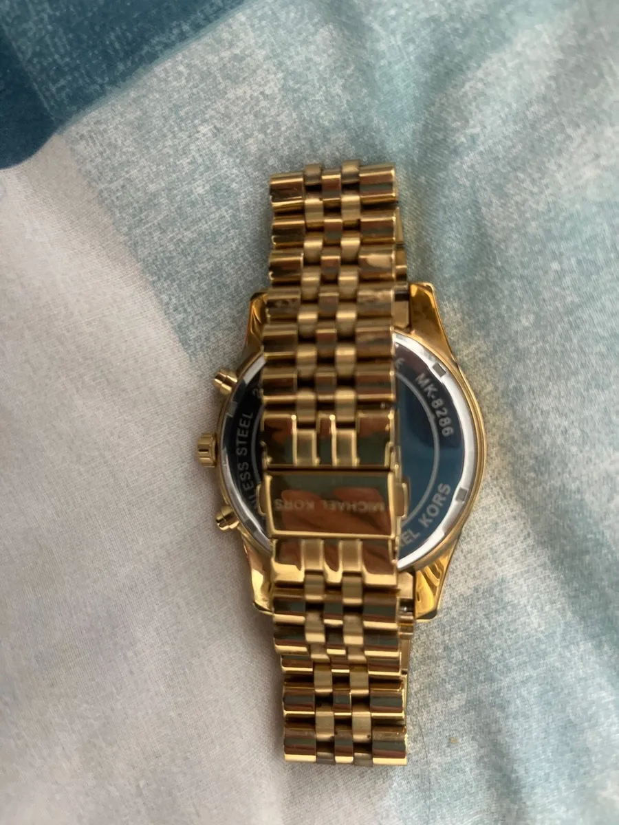 MK men’s Lexington gold and toned black watch - Image 2