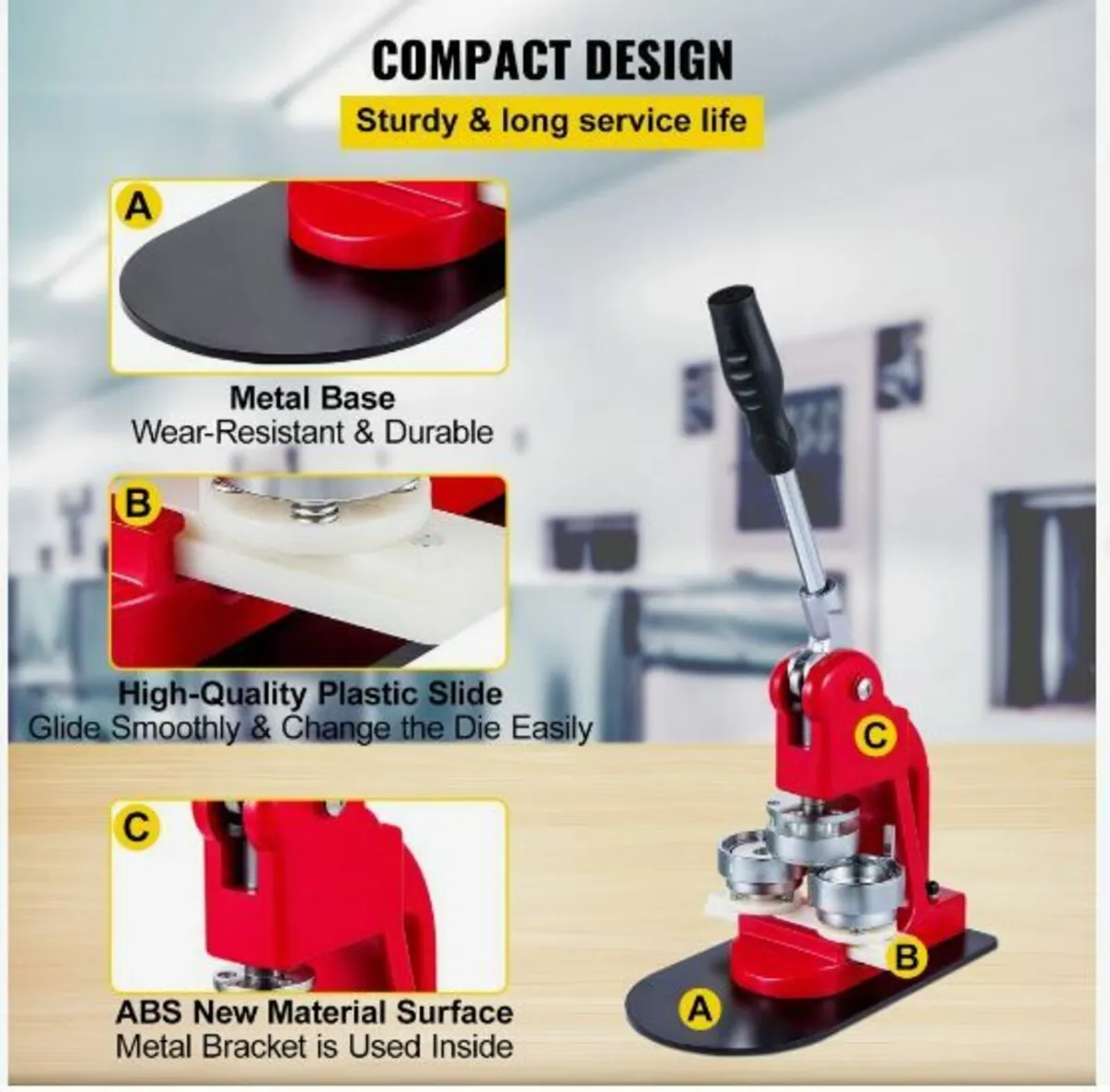 44mm Button Maker 1.73 Button and Badge Maker Mach - Image 3