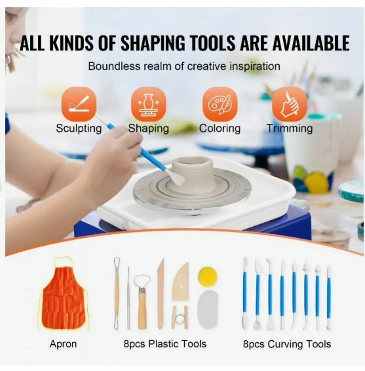 Pottery Wheel Mini Ceramic Wheel Sculpting Tools - Image 4